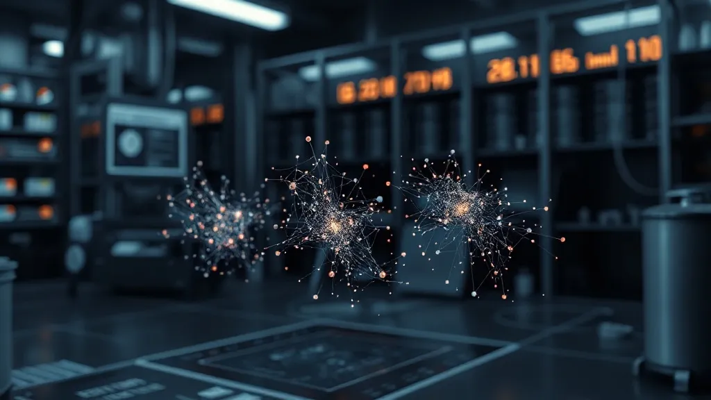 Abstract 3D visualization of data clusters and point clouds