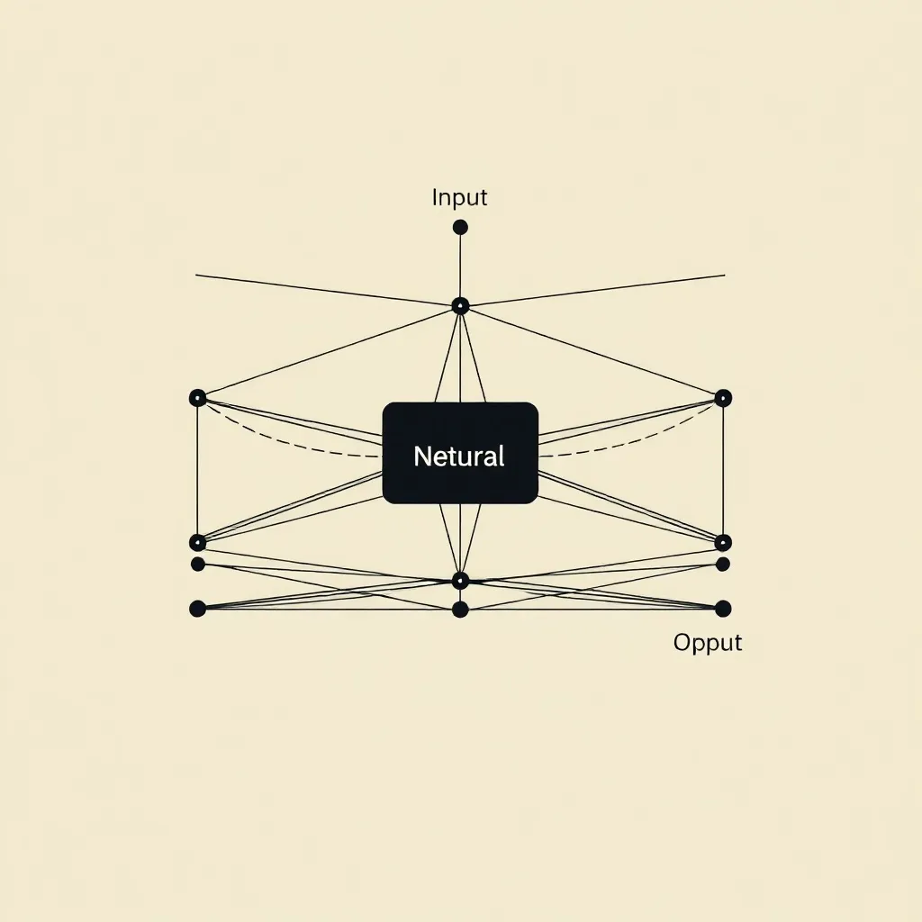 A technical schematic of a deep neural network architecture